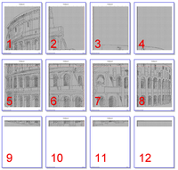 Thumbnail for Stitching Jules Design Cross Stitch Pattern Ancient Rome Coliseum Italy Counted Cross Stitch Pattern | Monochrome Blackwork | Instant Download PDF