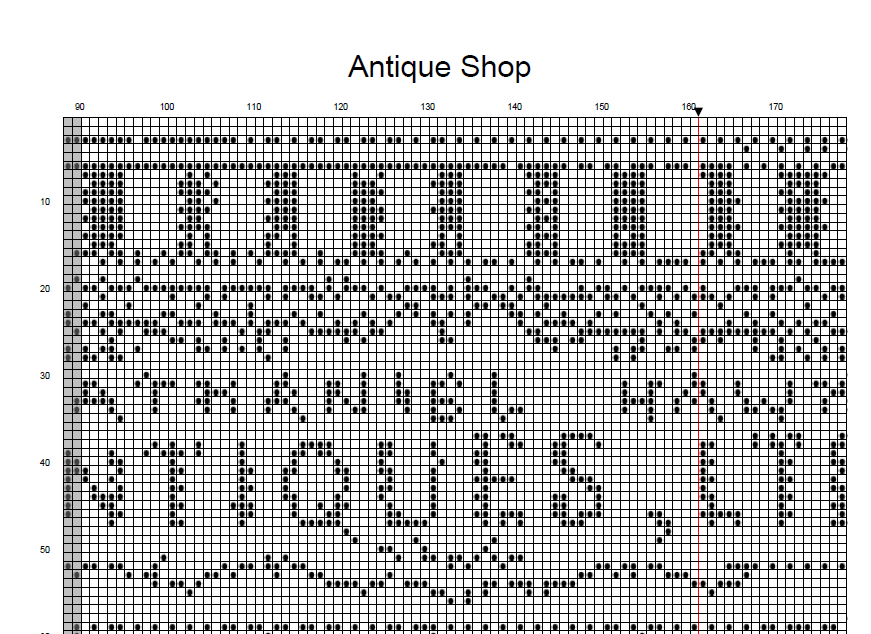 Stitching Jules Design Cross Stitch Pattern Antique Shop Cross Stitch Pattern | Vintage Cross Stitch Pattern | Blackwork Cross Stitch Pattern | Digital PDF Download