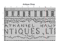 Thumbnail for Stitching Jules Design Cross Stitch Pattern Antique Shop Cross Stitch Pattern | Vintage Cross Stitch Pattern | Blackwork Cross Stitch Pattern | Digital PDF Download