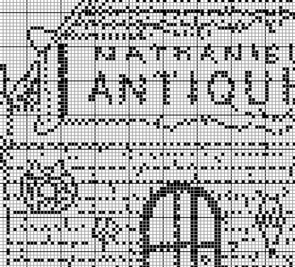 Stitching Jules Design Cross Stitch Pattern Antique Shop Cross Stitch Pattern | Vintage Cross Stitch Pattern | Blackwork Cross Stitch Pattern | Digital PDF Download