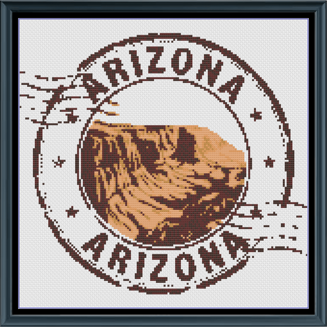 Stitching Jules Design Cross Stitch Pattern Arizona Grand Canyon US State Counted Cross Stitch Pattern | Instant Download PDF