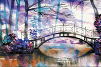 Thumbnail for Stitching Jules Design Cross Stitch Pattern Asian Bridge Japanese Scenic Colorful Cross Stitch Needlepoint Embroidery Digital Pattern Ready For Instant Download