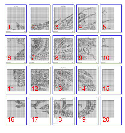 Stitching Jules Design Cross Stitch Pattern Asian Dragon Cross Stitch Pattern | Chinese Dragon Cross Stitch Pattern | Instant PDF Download