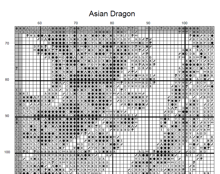 Stitching Jules Design Cross Stitch Pattern Asian Dragon Cross Stitch Pattern | Chinese Dragon Cross Stitch Pattern | Instant PDF Download