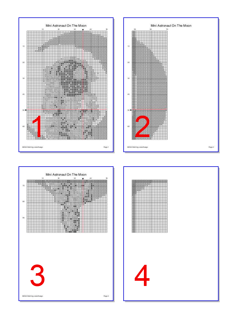 Stitching Jules Design Cross Stitch Pattern Astronaut Cross Stitch Pattern | NASA Cross Stitch Pattern | Physical And Digital PDF Download Pattern Options