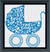 Stitching Jules Design Cross Stitch Pattern Baby Boy Carriage Birth Son Monochrome Cross Stitch Needlepoint Embroidery Pattern - Instant Download - Pattern Keeper Ready