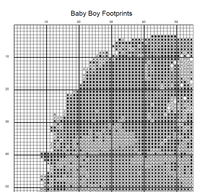 Thumbnail for Stitching Jules Design Cross Stitch Pattern Baby Boy Footprints Cross Stitch Pattern | Child Heart Cross Stitch Pattern | Instant PDF Download And Physical Pattern Options