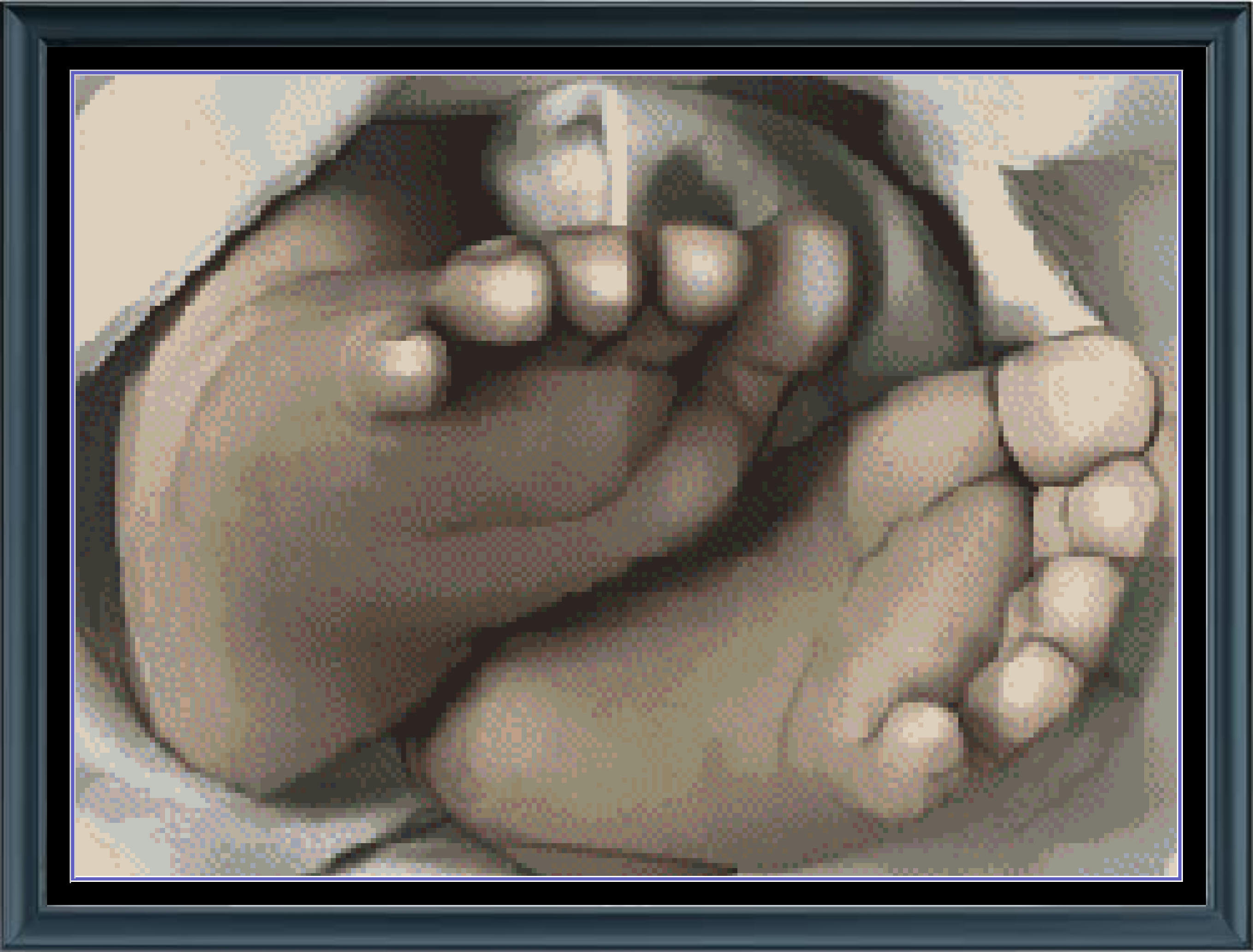 Stitching Jules Design Cross Stitch Pattern Baby Feet 2 African American Black Infant Mother Child Full Coverage Counted Cross Stitch Pattern Digital Download