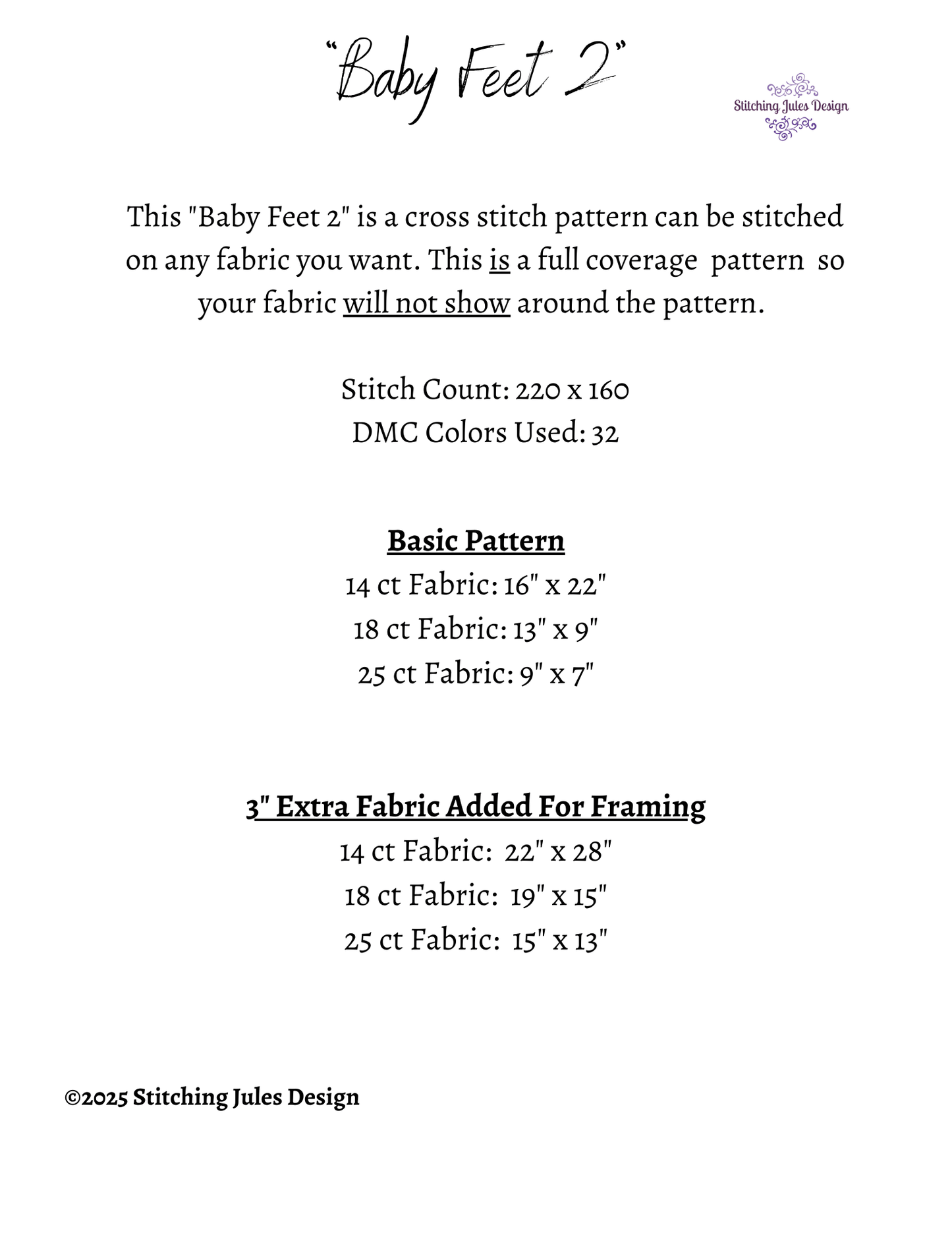 Stitching Jules Design Cross Stitch Pattern Baby Feet 2 African American Black Infant Mother Child Full Coverage Counted Cross Stitch Pattern Digital Download