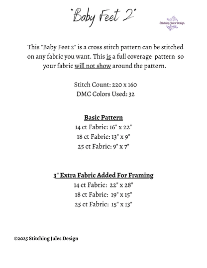 Stitching Jules Design Cross Stitch Pattern Baby Feet 2 African American Black Infant Mother Child Full Coverage Counted Cross Stitch Pattern Digital Download