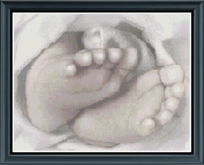 Stitching Jules Design Cross Stitch Pattern Baby Feet Cross Stitch Embroidery Needlepoint Digital Pattern Ready For PDF Instant Download
