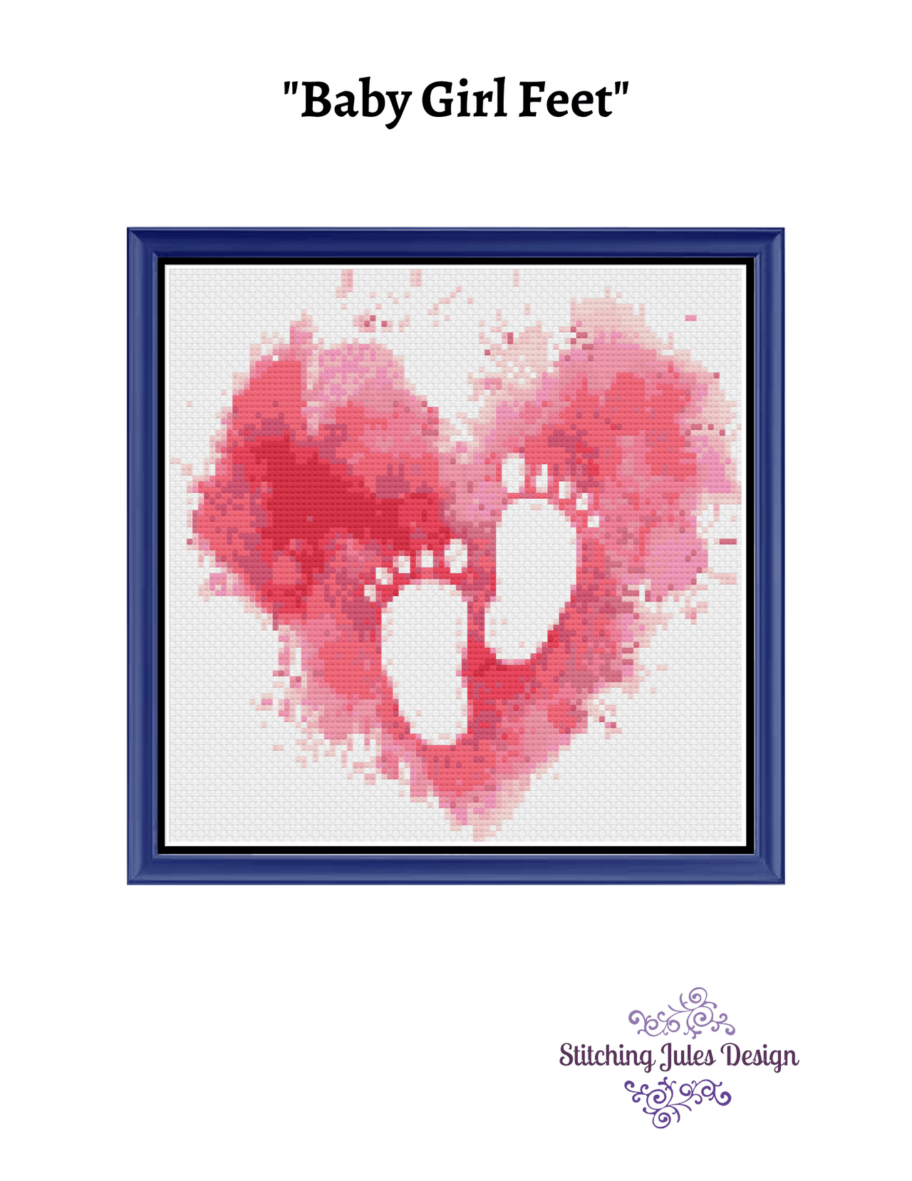 Mini Baby Girl Feet Heart Counted Cross Stitch Pattern | Instant Downl – Stitching Jules Design mini-baby-girl-feet-heart-counted-cross-stitch-pattern-instant-downl-stitching-jules-design