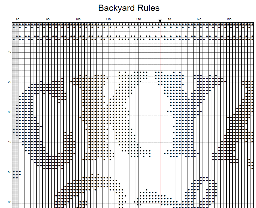 Stitching Jules Design Cross Stitch Pattern Backyard Rules Sign Funny Home BBQ Family Monochrome Counted Cross Stitch Pattern Digital Download