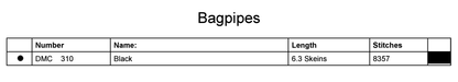 Stitching Jules Design Cross Stitch Pattern Bagpipes Scottish Counted Cross-Stitch Pattern | Monochrome Blackwork | Instant Download PDF