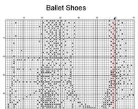 Thumbnail for Stitching Jules Design Cross Stitch Pattern Ballet Shoes Monochrome