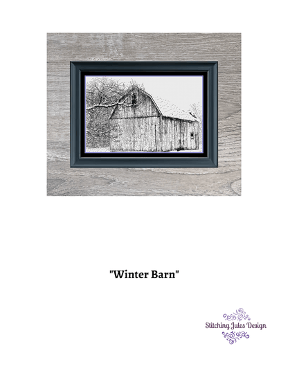 Stitching Jules Design Cross Stitch Pattern Barn Cross Stitch Pattern | Farm Cross Stitch Pattern | Blackwork Cross Stitch Pattern