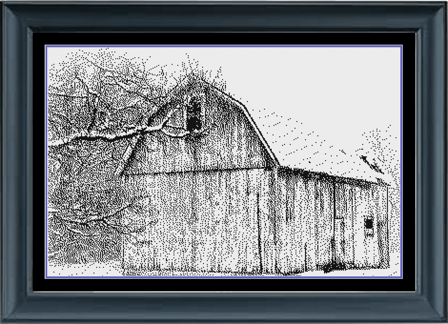 Stitching Jules Design Cross Stitch Pattern Physical Pattern - $15 Barn Cross Stitch Pattern | Farm Cross Stitch Pattern | Blackwork Cross Stitch Pattern