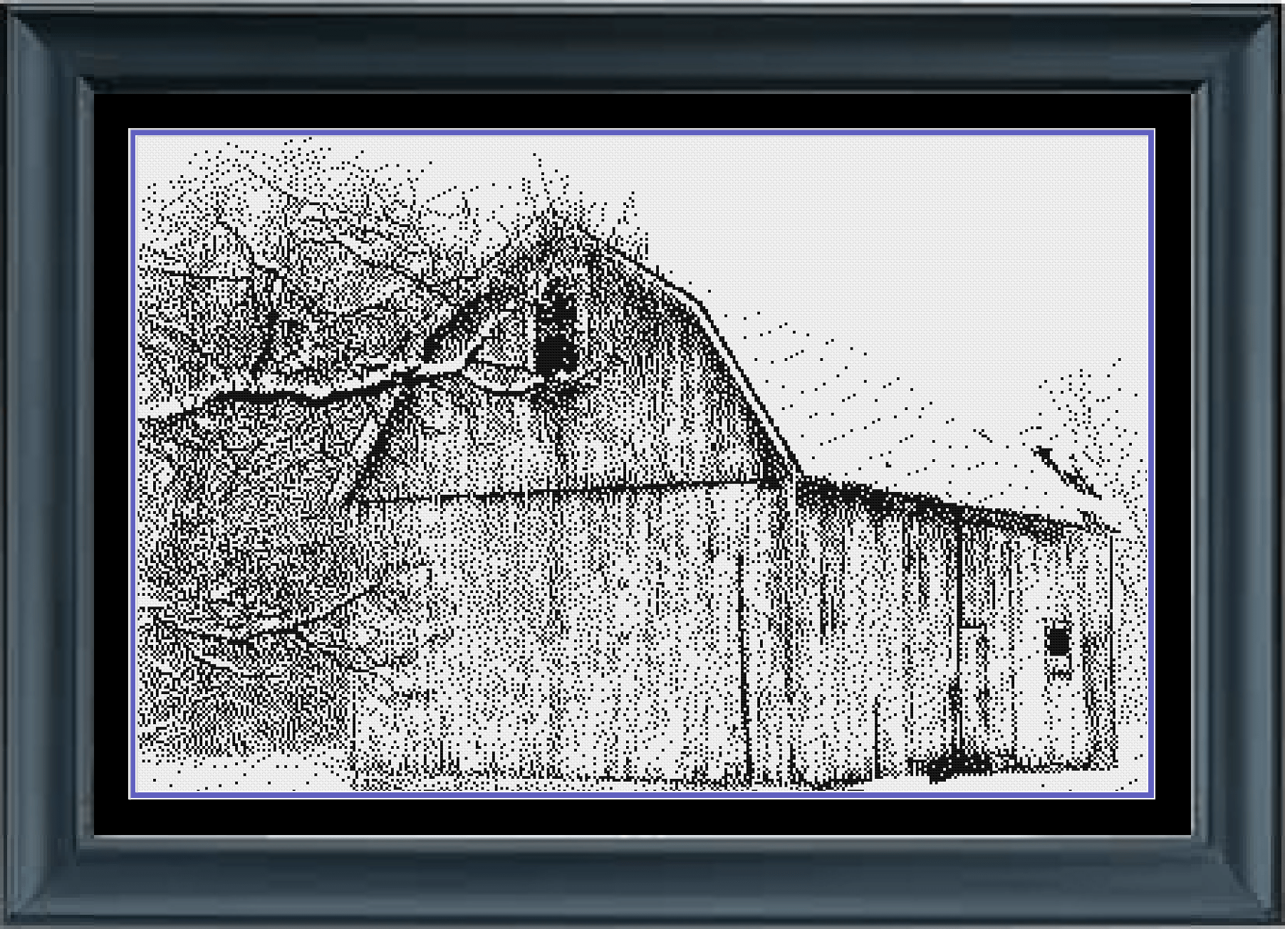 Stitching Jules Design Cross Stitch Pattern Physical Pattern - $15 Barn Cross Stitch Pattern | Farm Cross Stitch Pattern | Blackwork Cross Stitch Pattern
