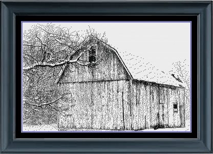 Stitching Jules Design Cross Stitch Pattern Physical Pattern - $15 Barn Cross Stitch Pattern | Farm Cross Stitch Pattern | Blackwork Cross Stitch Pattern