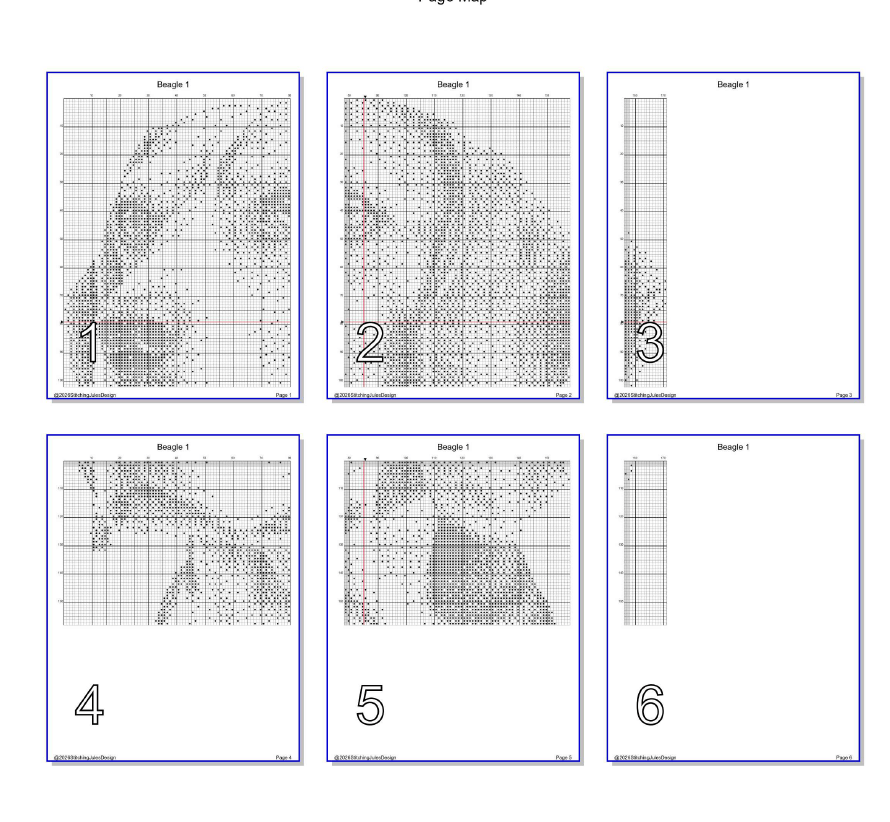 Stitching Jules Design Cross Stitch Pattern Beagle Dog Breed Monochrome Counted Cross-Stitch Pattern (Digital Download)