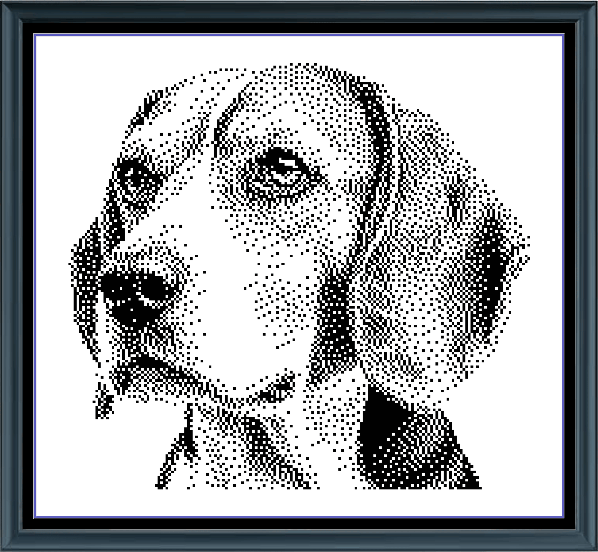 Stitching Jules Design Cross Stitch Pattern Beagle Dog Breed Monochrome Counted Cross-Stitch Pattern (Digital Download)