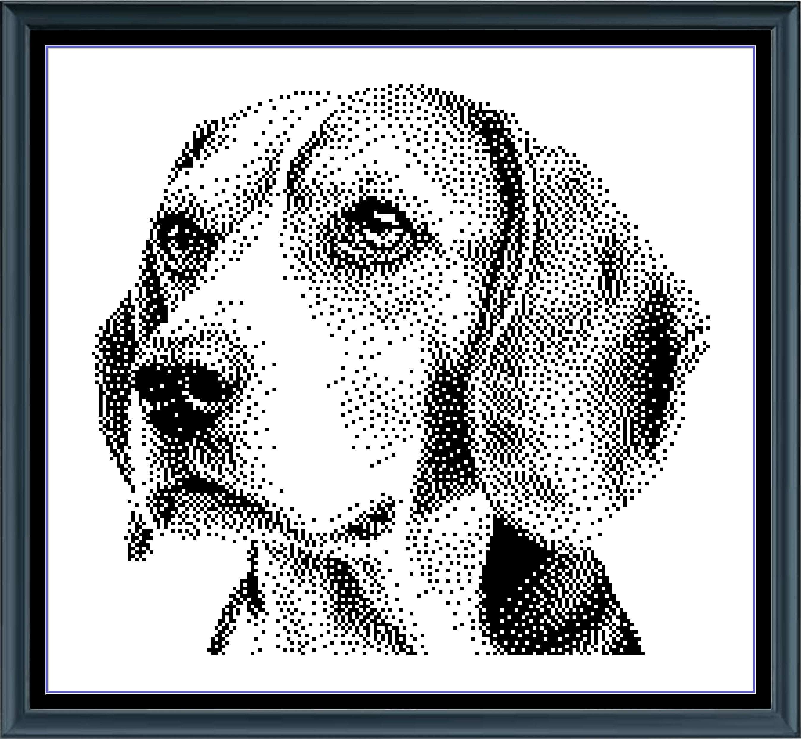 Stitching Jules Design Cross Stitch Pattern Beagle Dog Breed Monochrome Counted Cross-Stitch Pattern (Digital Download)