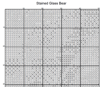 Stitching Jules Design Cross Stitch Pattern Bear Animal Wildlife Stained Glass Outdoors Mountains Landscape Full Coverage Counted Cross Stitch Pattern Digital Download