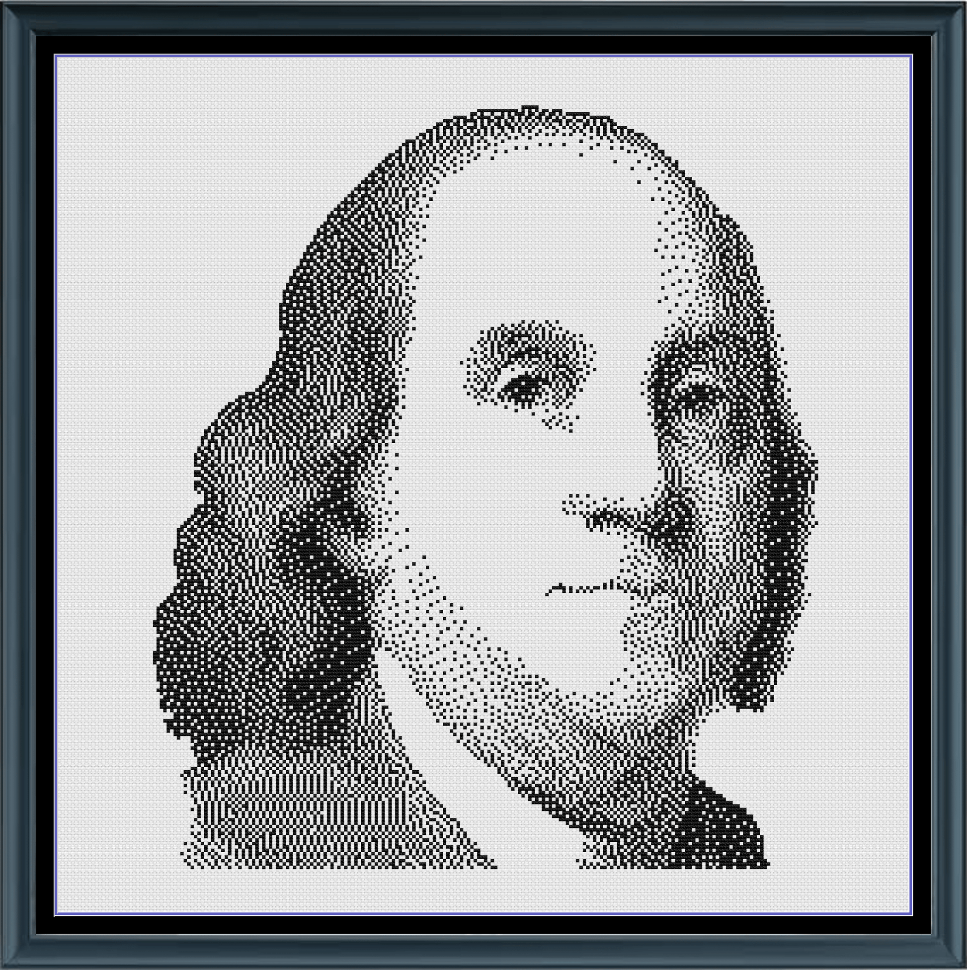 Stitching Jules Design Cross Stitch Pattern Ben Franklin Revolutionary War Monochrome Counted Cross-Stitch Pattern (Digital Download)