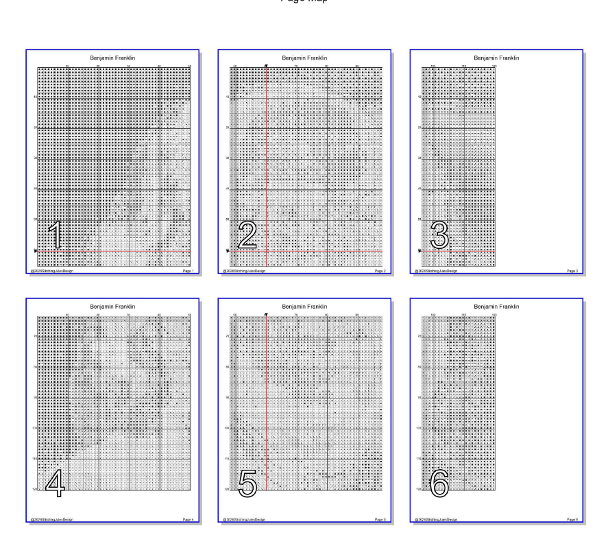 Stitching Jules Design Cross Stitch Pattern Benjamin Franklin American Mini Full Coverage Counted Cross-Stitch Pattern (Digital Download)