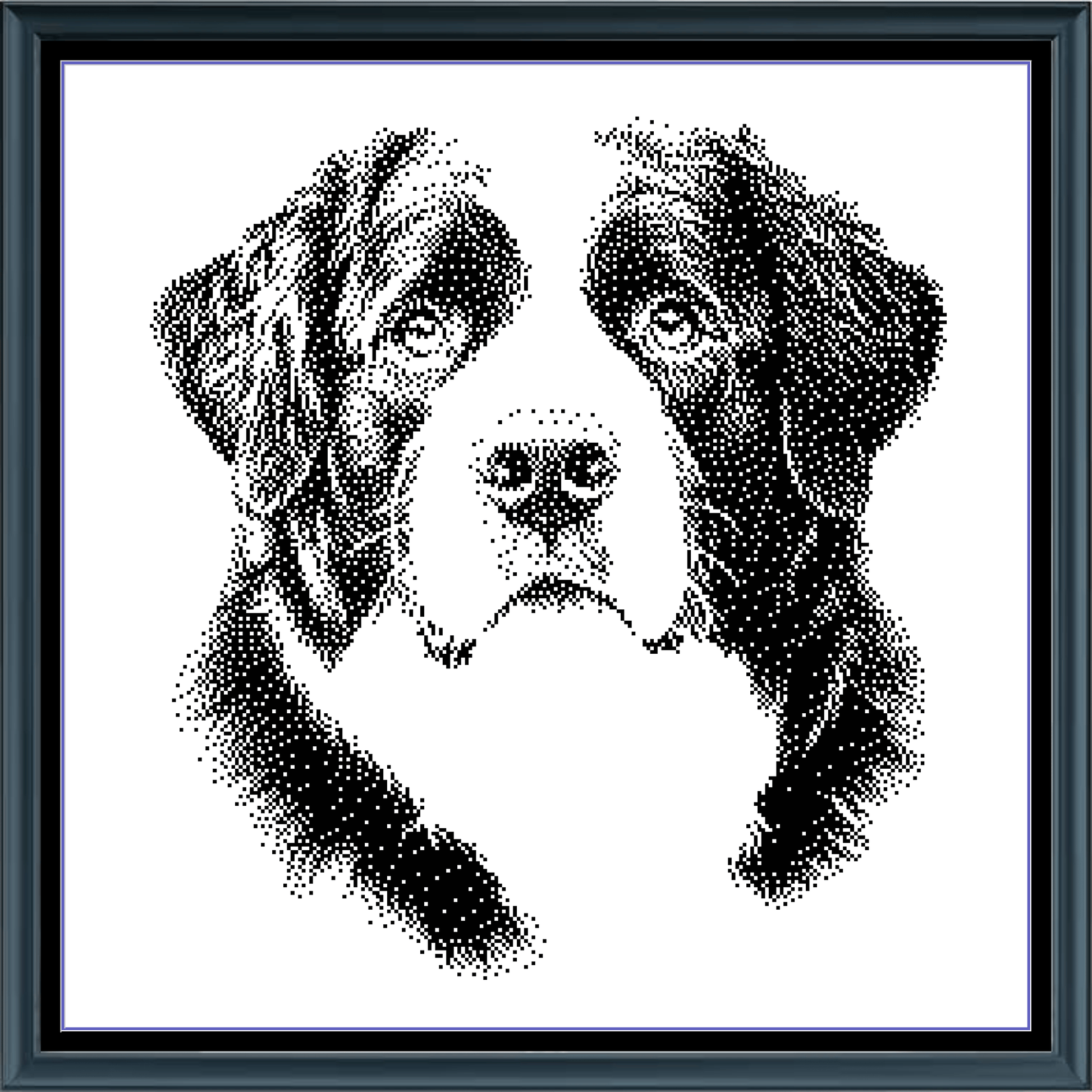 Stitching Jules Design Cross Stitch Pattern Bernese Mountain Dog Monochrome Counted Cross-Stitch Pattern (Digital Download)