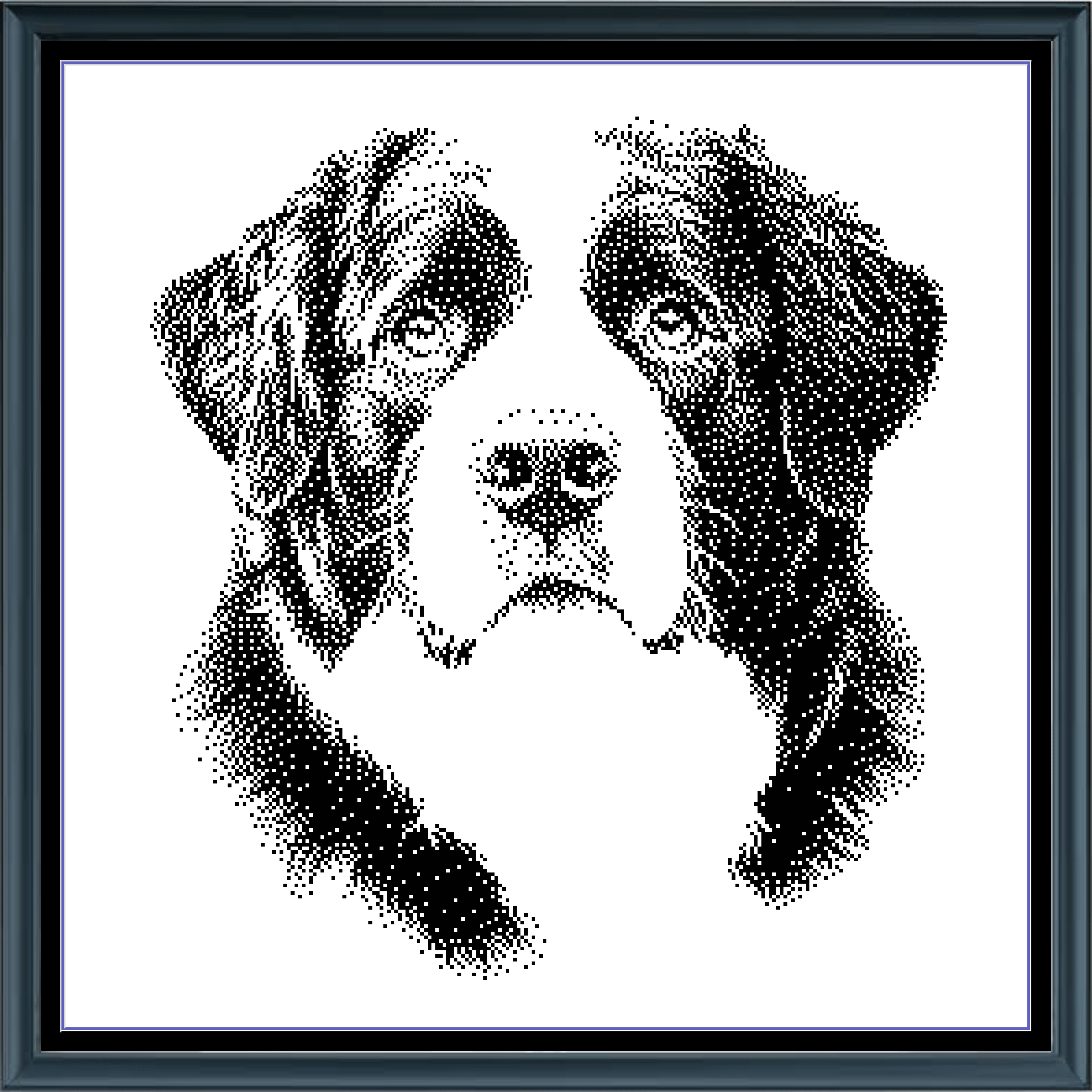 Stitching Jules Design Cross Stitch Pattern Bernese Mountain Dog Monochrome Counted Cross-Stitch Pattern (Digital Download)