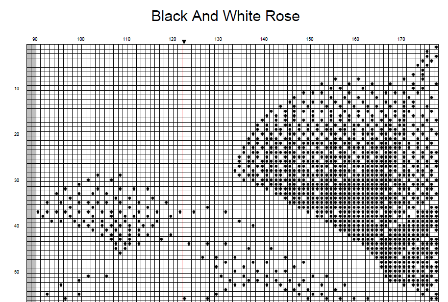 Stitching Jules Design Cross Stitch Pattern Black And White Rose Cross Stitch Pattern Monochrome Instant PDF Download