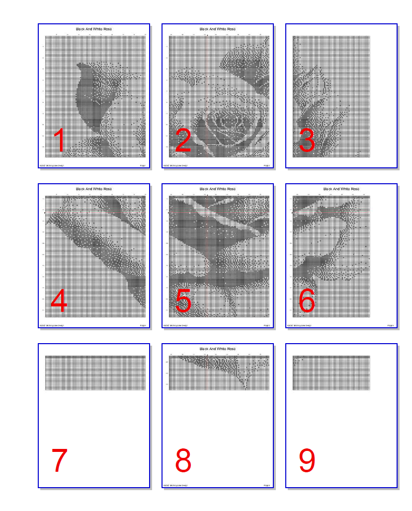 Stitching Jules Design Cross Stitch Pattern Black And White Rose Cross Stitch Pattern Monochrome Instant PDF Download