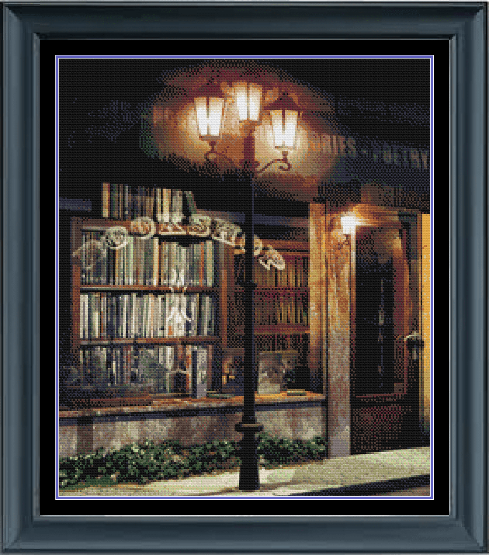 Book Street Digital Downloadable Cross Stitch Pattern