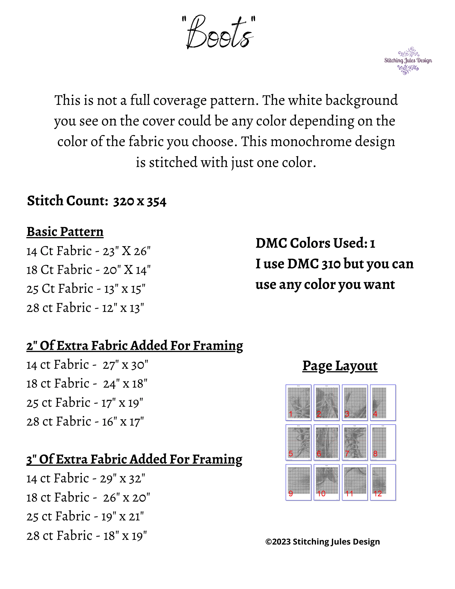 Stitching Jules Design Cross Stitch Pattern Boots Cross Stitch Pattern | Military Cross Stitch Pattern | Blackwork Cross Stitch Pattern | Physical And Digital PDF Download Pattern Options