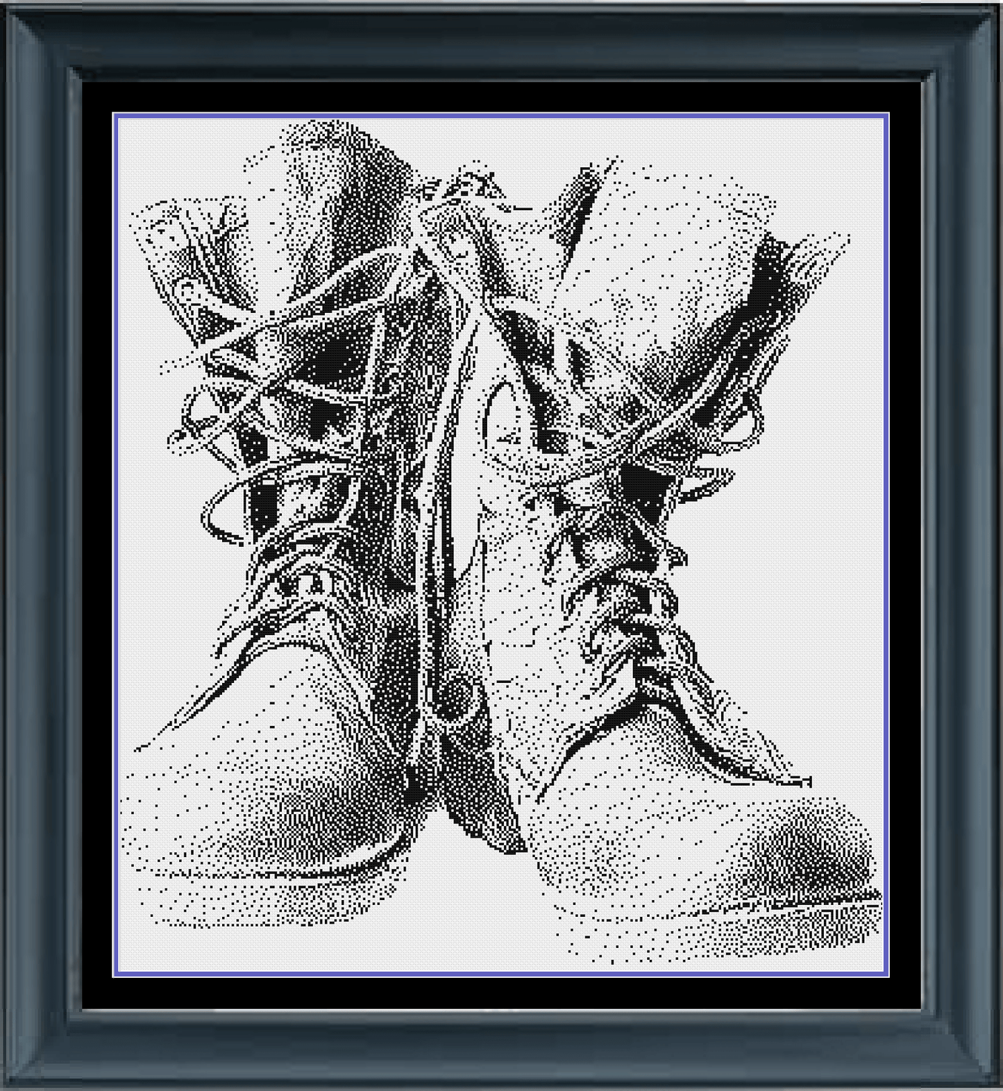 Stitching Jules Design Cross Stitch Pattern Physical Pattern - $15 Boots Cross Stitch Pattern | Military Cross Stitch Pattern | Blackwork Cross Stitch Pattern | Physical And Digital PDF Download Pattern Options