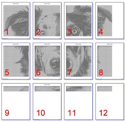 Stitching Jules Design Cross Stitch Pattern Border Collie Counted Cross Stitch Pattern | Dog Cross Stitch | Monochrome Blackwork | Instant Download PDF