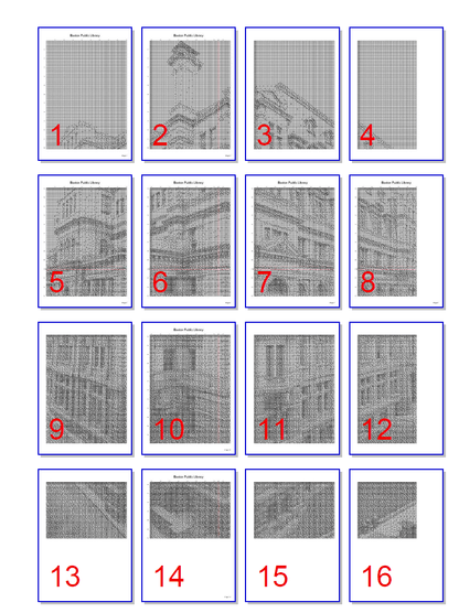 Stitching Jules Design Cross Stitch Pattern Boston Library Cross Stitch Pattern | Building Cross Stitch Pattern | Landmark Cross Stitch Pattern | Physical And Digital PDF Pattern Options