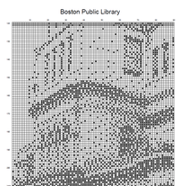 Thumbnail for Stitching Jules Design Cross Stitch Pattern Boston Library Cross Stitch Pattern | Building Cross Stitch Pattern | Landmark Cross Stitch Pattern | Physical And Digital PDF Pattern Options