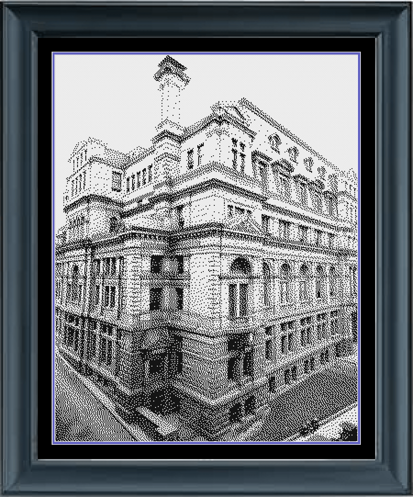 Stitching Jules Design Cross Stitch Pattern Physical Pattern - $16 Boston Library Cross Stitch Pattern | Building Cross Stitch Pattern | Landmark Cross Stitch Pattern | Physical And Digital PDF Pattern Options