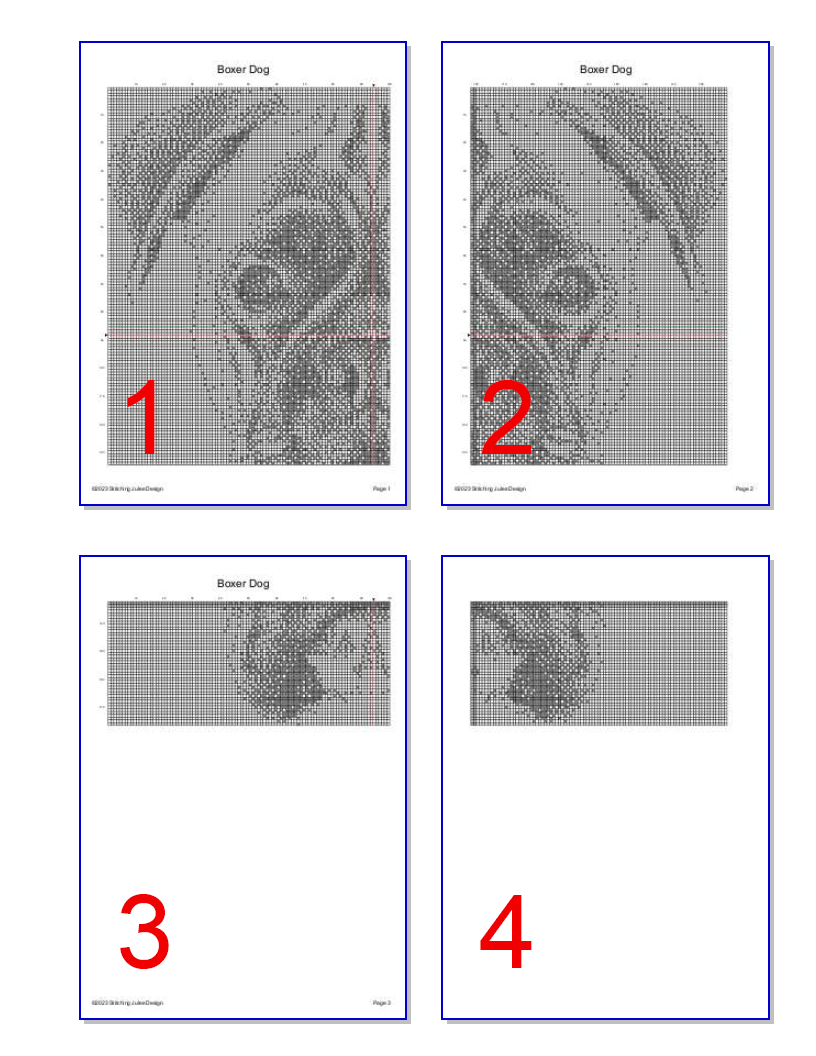 Stitching Jules Design Cross Stitch Pattern Boxer Cross Stitch Pattern | Dog Cross Stitch Pattern | Blackwork | Digital PDF Download