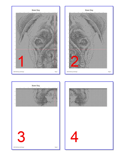Stitching Jules Design Cross Stitch Pattern Boxer Cross Stitch Pattern | Dog Cross Stitch Pattern | Blackwork | Digital PDF Download