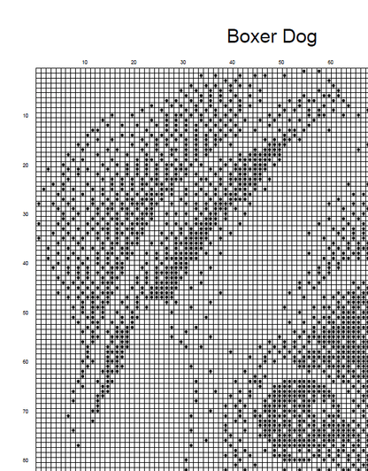 Stitching Jules Design Cross Stitch Pattern Boxer Cross Stitch Pattern | Dog Cross Stitch Pattern | Blackwork | Digital PDF Download