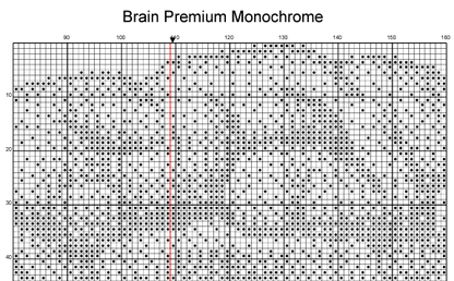 Stitching Jules Design Cross Stitch Pattern Brain Human Anatomy Premium Monochrome Counted Cross-Stitch Pattern | Instant Download PDF