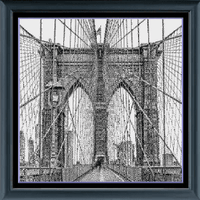 Thumbnail for Stitching Jules Design Cross Stitch Pattern Brooklyn Bridge Cross Stitch Pattern | NYC Cross Stitch Pattern | Blackwork Cross Stitch Pattern | Instant PDF Download