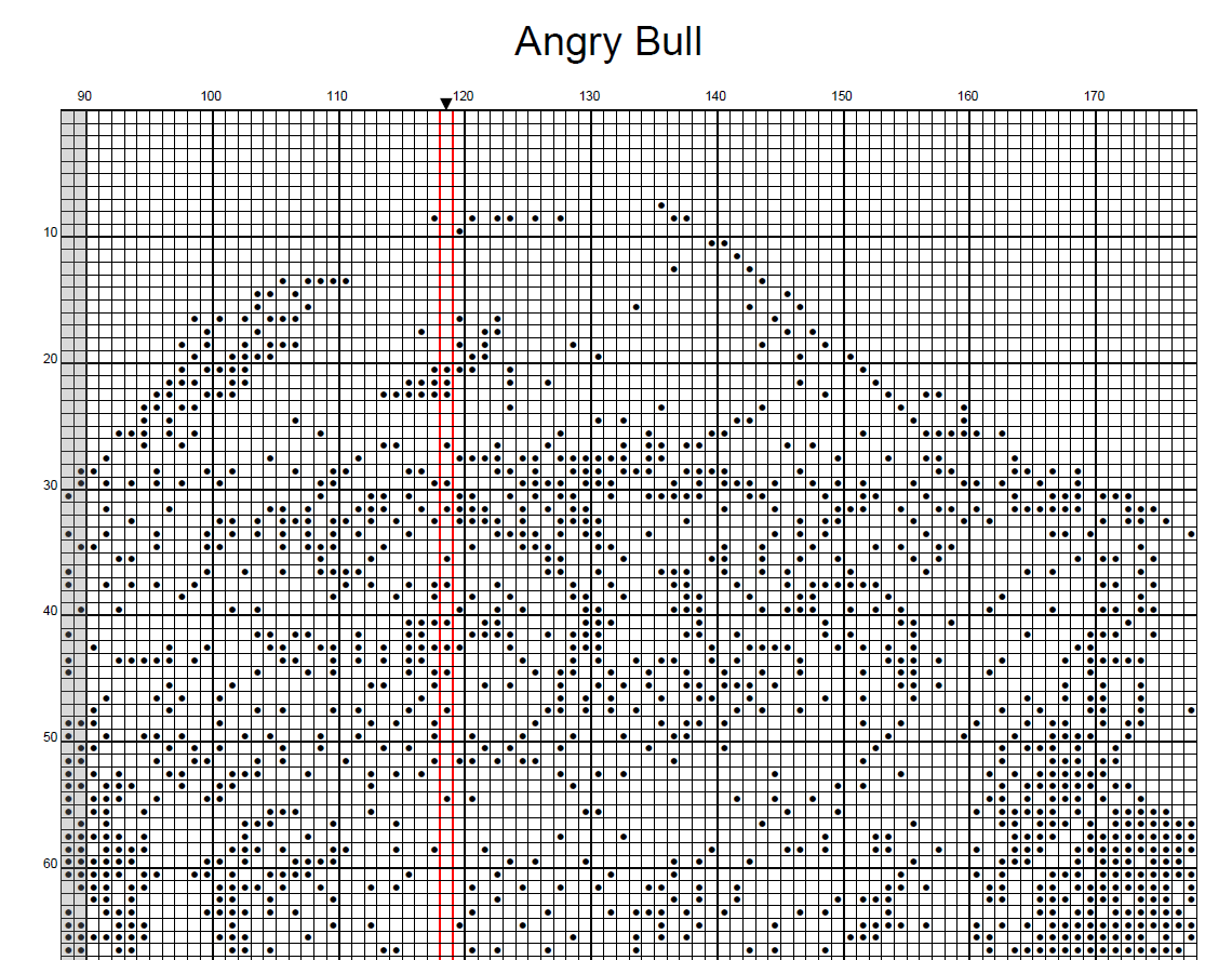 Stitching Jules Design Cross Stitch Pattern Bull Animal Wildlife Steer Monochrome Counted Cross Stitch Pattern Digital Download