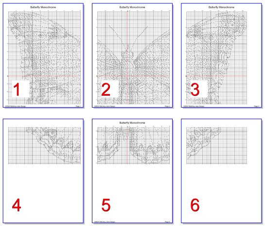 Stitching Jules Design Cross Stitch Pattern Butterfly Premium Monochrome Monarch Counted Cross-Stitch Pattern | Instant Download PDF