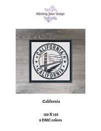 Thumbnail for Stitching Jules Design Cross Stitch Pattern California