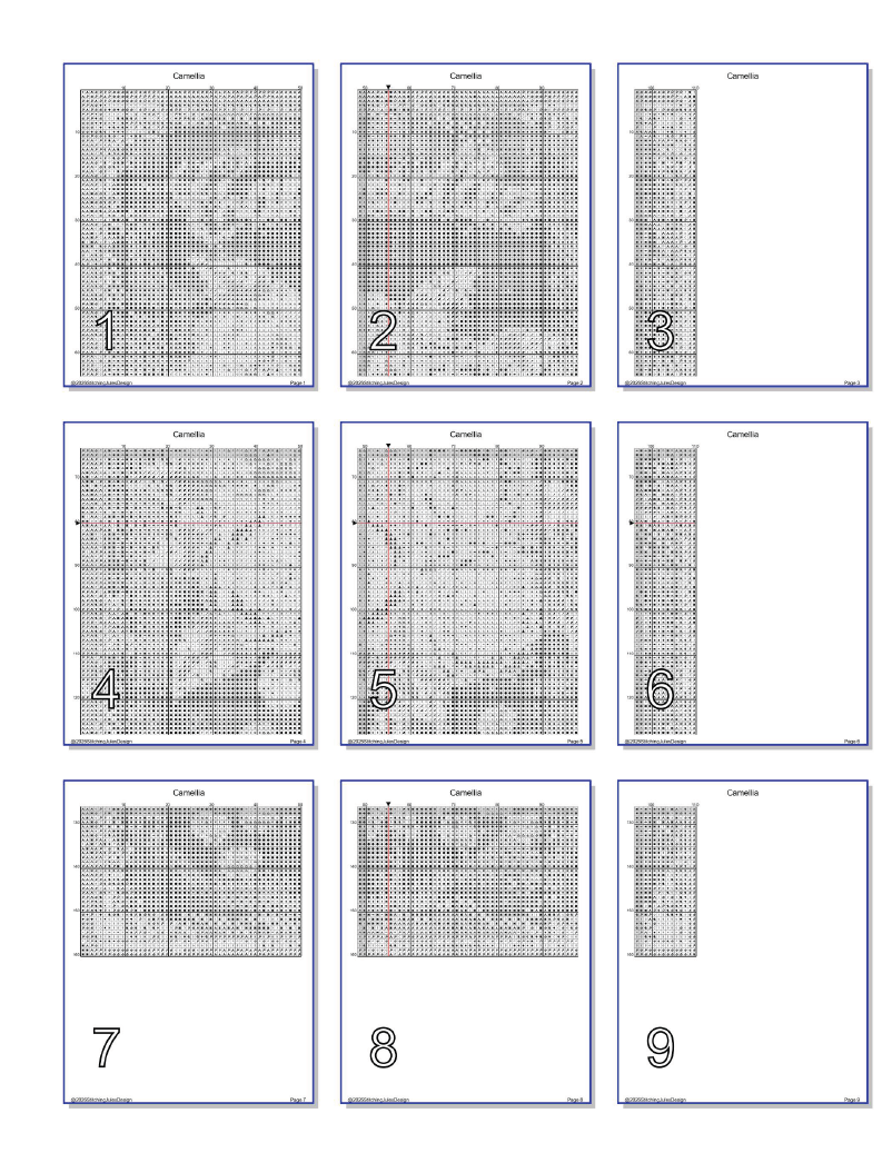 Stitching Jules Design Cross Stitch Pattern Camellia Winter Flower Full Coverage Counted Cross-Stitch Pattern (Digital Download)