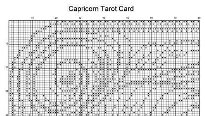 Stitching Jules Design Cross Stitch Pattern Capricorn Tarot Card Monochrome